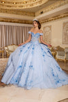 Load image into Gallery viewer, Wholesale Off-Shoulder Illusion Convertible Ballgown &amp; Mini Sheath Quinceañera Gown by LA304