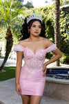 Load image into Gallery viewer, Wholesale Off-Shoulder Illusion Convertible Ballgown &amp; Mini Sheath Quinceañera Gown by LA304