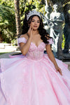 Load image into Gallery viewer, Wholesale Off-Shoulder Illusion Convertible Ballgown &amp; Mini Sheath Quinceañera Gown by LA304