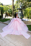 Load image into Gallery viewer, Wholesale Off-Shoulder Illusion Convertible Ballgown &amp; Mini Sheath Quinceañera Gown by LA304