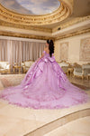 Load image into Gallery viewer, Wholesale Off-Shoulder Illusion Corset Quinceañera Gown with Sweep Train by LA305