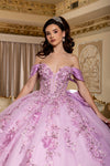 Load image into Gallery viewer, Wholesale Off-Shoulder Illusion Corset Quinceañera Gown with Sweep Train by LA305