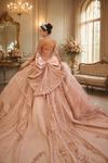 Load image into Gallery viewer, Wholesale Off-Shoulder Sweetheart Beaded Corset Glitter Tulle Ballgown Quinceañera Gown by LA306 - - Quinceanera Dresses LA Merchandise