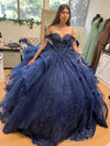 Load image into Gallery viewer, Wholesale Off-Shoulder Sweetheart Beaded Corset Glitter Tulle Ballgown Quinceañera Gown by LA306