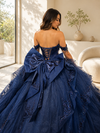 Load image into Gallery viewer, Wholesale Off-Shoulder Sweetheart Beaded Corset Glitter Tulle Ballgown Quinceañera Gown by LA306 - - Quinceanera Dresses LA Merchandise