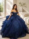 Load image into Gallery viewer, Wholesale Off-Shoulder Sweetheart Beaded Corset Glitter Tulle Ballgown Quinceañera Gown by LA306 - - Quinceanera Dresses LA Merchandise