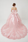 Load image into Gallery viewer, Wholesale Strapless Crystal Beaded Ball Gown with Oversized Bow Back Quinceañera Dress by LA308