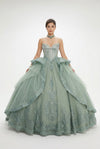 Load image into Gallery viewer, Wholesale Strapless Crystal Beaded Ball Gown with Oversized Bow Back Quinceañera Dress by LA308