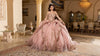 Load image into Gallery viewer, Wholesale Off-Shoulder Crystal Fringe Illusion Corset Baroque Ballgown Quinceañera Gown by LA309