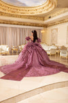 Load image into Gallery viewer, Wholesale Off-Shoulder Illusion Corset Ballgown with Detachable Puff Sleeves by LA310