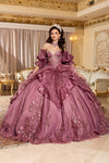 Load image into Gallery viewer, Wholesale Off-Shoulder Illusion Corset Ballgown with Detachable Puff Sleeves by LA310