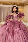 Load image into Gallery viewer, Wholesale Off-Shoulder Illusion Corset Ballgown with Detachable Puff Sleeves by LA310