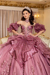Load image into Gallery viewer, Wholesale Off-Shoulder Illusion Corset Ballgown with Detachable Puff Sleeves by LA310