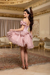 Load image into Gallery viewer, Wholesale Off-Shoulder Satin Corset Tiered Ruffle Ballgown Quinceañera Gown with Train by LA312