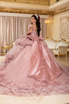 Load image into Gallery viewer, Wholesale Off-Shoulder Satin Corset Tiered Ruffle Ballgown Quinceañera Gown with Train by LA312