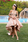 Load image into Gallery viewer, LA314 Wholesale Off-Shoulder Quinceañera Ball Gown with Lace Sequin Appliqués &amp; Oversized Back Bow - - Quinceanera Dresses LA MERCHANDISE