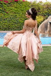 Load image into Gallery viewer, LA314 Wholesale Off-Shoulder Quinceañera Ball Gown with Lace Sequin Appliqués &amp; Oversized Back Bow - - Quinceanera Dresses LA MERCHANDISE