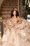 Cargar imagen en el visor de la galería, LA319 Wholesale Off-Shoulder Sweetheart Corset Glitter Quinceañera Ball Gown with Sweeping Train - - Quinceanera Dress LA Merchandise