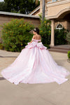 Cargar imagen en el visor de la galería, LA321 Wholesale Off-Shoulder Satin Beaded Sweetheart Bodice Lace Appliqués Bow &amp; Train Ball Gown