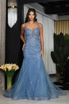 Load image into Gallery viewer, LA Merchandise LA8039 Embellished Sleeveless Gala Gown - DUSTY BLUE - Dress LA Merchandise