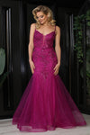 Load image into Gallery viewer, LA Merchandise LA8039 Embellished Sleeveless Gala Gown - MAGENTA - Dress LA Merchandise