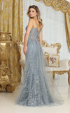Cargar imagen en el visor de la galería, LA Merchandise LA8051 Spaghetti Straps Plunging V-neck Evening Gown - - Dress LA Merchandise