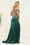 Load image into Gallery viewer, LA Merchandise LA8055 Gold Beaded Ruched Prom Evening Gown - - Dress LA Merchandise