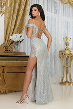 Load image into Gallery viewer, LA Merchandise LA8062 Lace Appliqued Sequin Corset Long Evening Dress - - Dress LA Merchandise