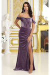 Load image into Gallery viewer, LA Merchandise LA8069 Cowl Neck Velvet Off Shoulder Holidays Gown - VICTORIAN LILAC - Dress LA Merchandise