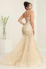 Load image into Gallery viewer, LA Merchandise LA8078 Spaghetti Strap Tulle Beaded Prom Gown - - Dress LA Merchandise