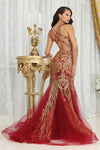 Load image into Gallery viewer, LA Merchandise LA8079 Gold Embellished Evening Mermaid Gown - - Dress LA Merchandise