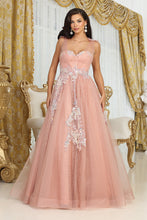 Load image into Gallery viewer, LA Merchandise LA8080 A-Line RoseGold Floral Pattern Gala Dress - ROSE GOLD - Dress LA Merchandise
