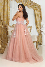 Load image into Gallery viewer, LA Merchandise LA8080 A-Line RoseGold Floral Pattern Gala Dress - - Dress LA Merchandise