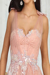 Load image into Gallery viewer, LA Merchandise LA8080 A-Line RoseGold Floral Pattern Gala Dress - - Dress LA Merchandise