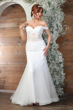 Load image into Gallery viewer, LA Merchandise LA8086 Lace Detailed Corset Long Wedding Gown - IVORY - Dress LA Merchandise