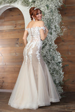 Load image into Gallery viewer, LA Merchandise LA8086 Lace Detailed Corset Long Wedding Gown - - Dress LA Merchandise