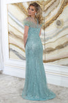 Load image into Gallery viewer, LA Merchandise LA8092 Feather Fully Beaded Illusion Gala Prom Dress - - Dress LA Merchandise