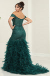 Load image into Gallery viewer, LA Merchandise LA8093 Sweetheart Beaded Feather Accent Gala Gown - - Dress LA Merchandise