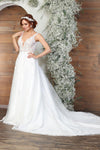 Load image into Gallery viewer, LA Merchandise LA8098 Ivory V-Neck Sleeveless Wedding Lace Gown - - Dress LA Merchandise