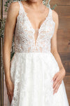 Load image into Gallery viewer, LA Merchandise LA8098 Ivory V-Neck Sleeveless Wedding Lace Gown - - Dress LA Merchandise