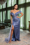 Load image into Gallery viewer, LA Merchandise LA8100 Rhinestone Beaded Prom Off Shoulder Gown - - Dress LA Merchandise