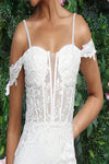 Load image into Gallery viewer, LA Merchandise LA8107B Beaded Corset Ivory Wedding Dress - - Dress LA Merchandise