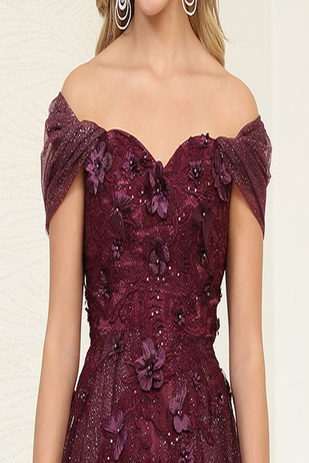 LA Merchandise LA8109 Sweetheart Glitter Tulle MOB Dress - - Dress LA Merchandise