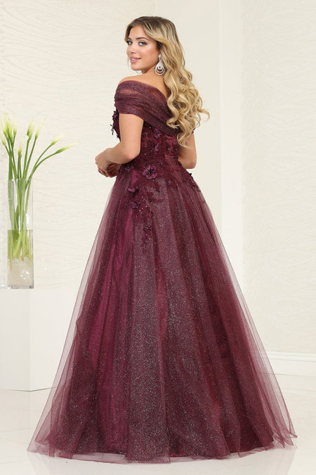LA Merchandise LA8109 Sweetheart Glitter Tulle MOB Dress - - Dress LA Merchandise