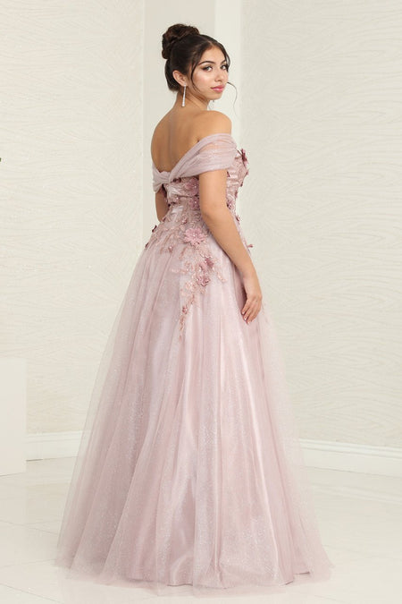 LA Merchandise LA8109 Sweetheart Glitter Tulle MOB Dress - - Dress LA Merchandise