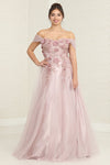 Load image into Gallery viewer, LA Merchandise LA8109 Sweetheart Glitter Tulle MOB Dress - MAUVE - Dress LA Merchandise
