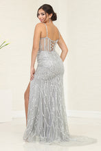 Load image into Gallery viewer, LA Merchandise LA8114 Spaghetti Strap Beaded Corset Bodice Prom Gown - - Dress LA Merchandise