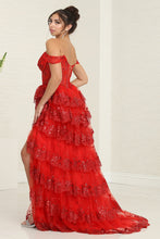Load image into Gallery viewer, LA Merchandise LA8115 Layered Ruffle Corset Embellished Gala Gown - - Dress LA Merchandise