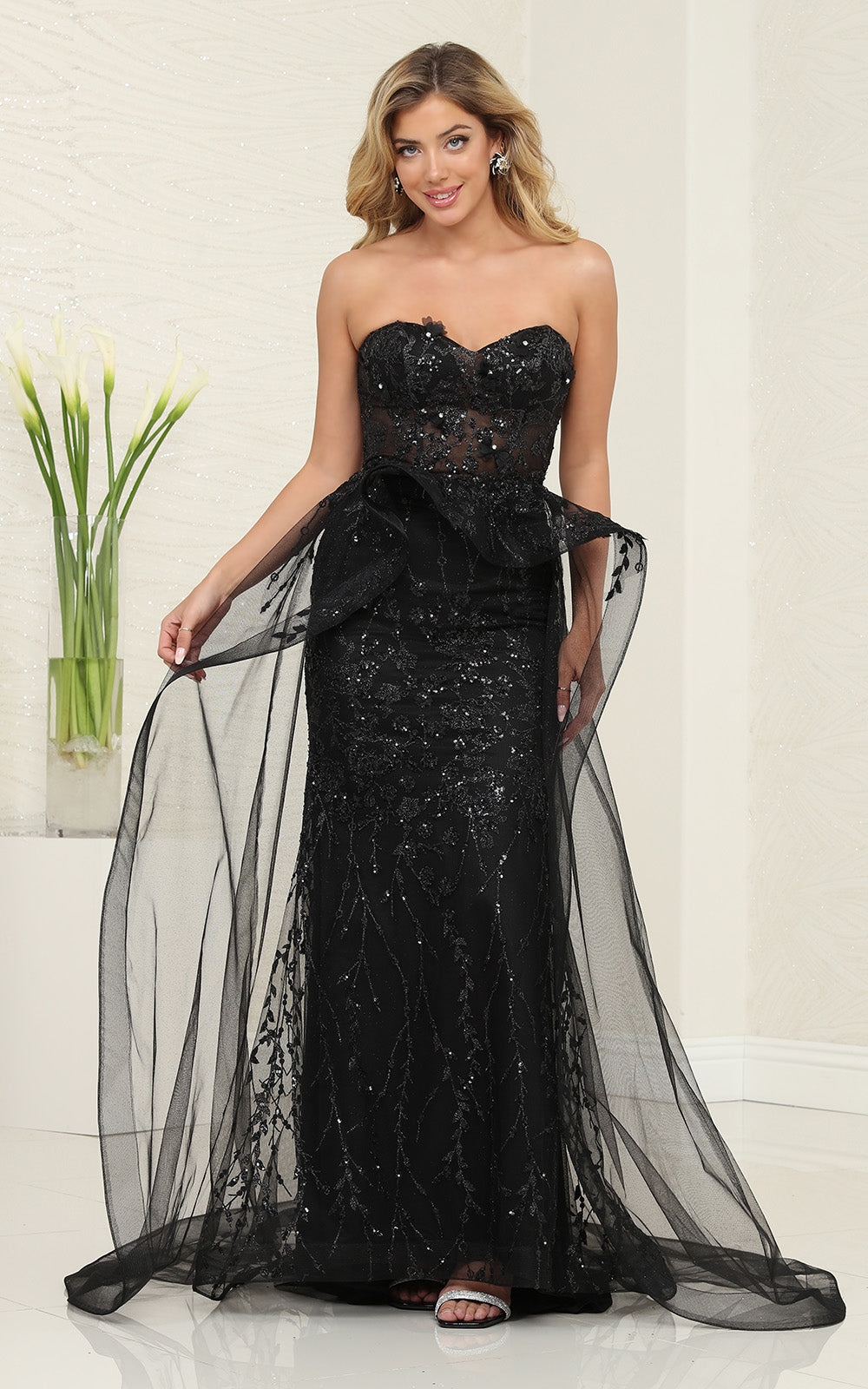 Wholesale Pageant Dress Sweetheart Overskirt Evening Gown By LA8116