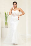 Load image into Gallery viewer, LA Merchandise LA8118B Ivory Corset Mermaid Bridal Dress - IVORY - Dress LA Merchandise